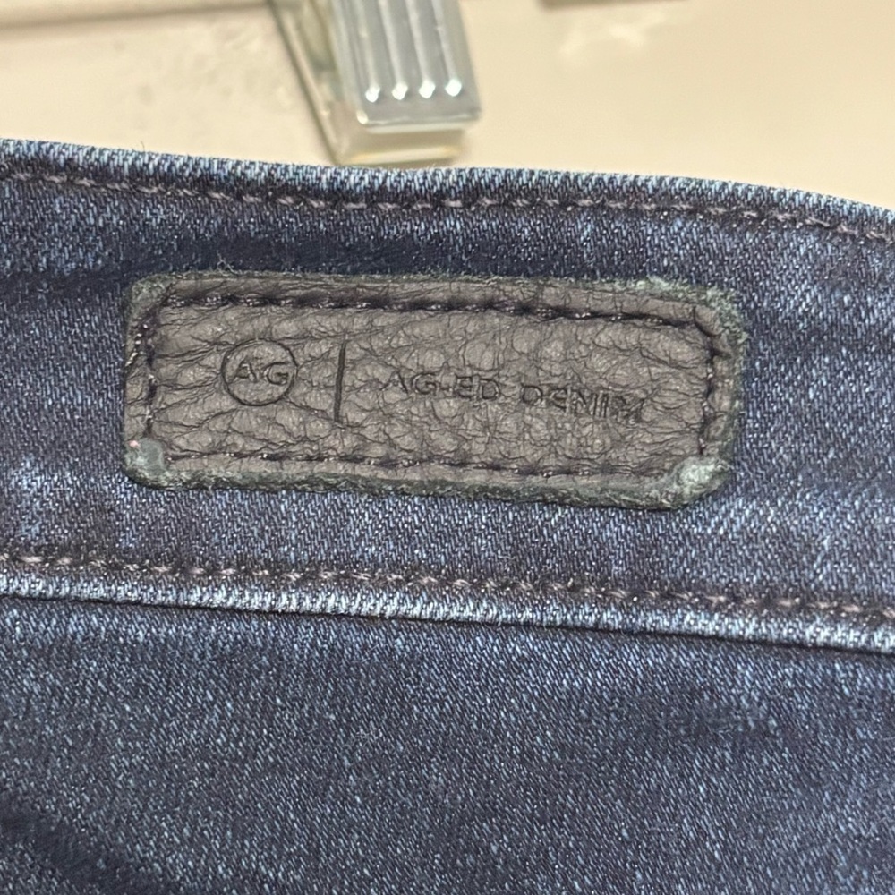 AG Adriano Goldschmied Mari Slim Straight Dark Wash Denim Jeans, size 27R - Picture 10 of 13